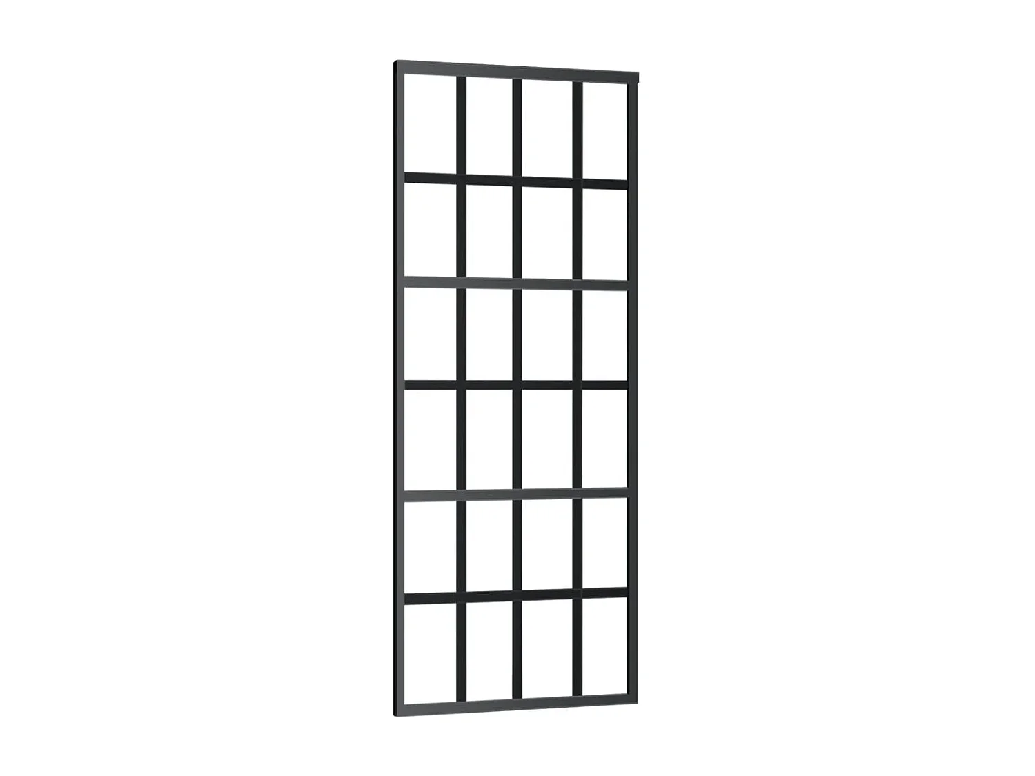 Porte coulissante Verre ESG et aluminium 76x205 cm Noir FR369900