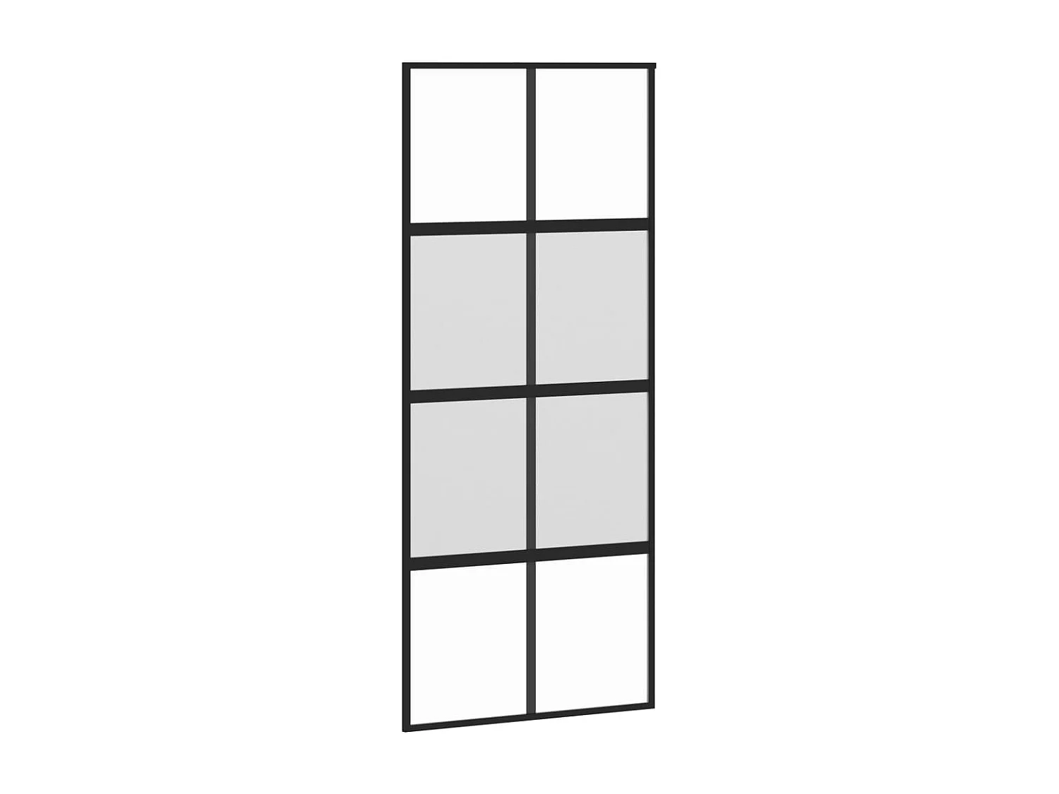 Porte coulissante noir 90x205 cm verre trempé aluminium FR732280