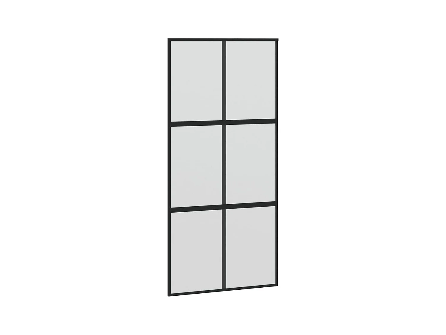Porte coulissante noir 102,5x205 cm verre trempé aluminium FR925151