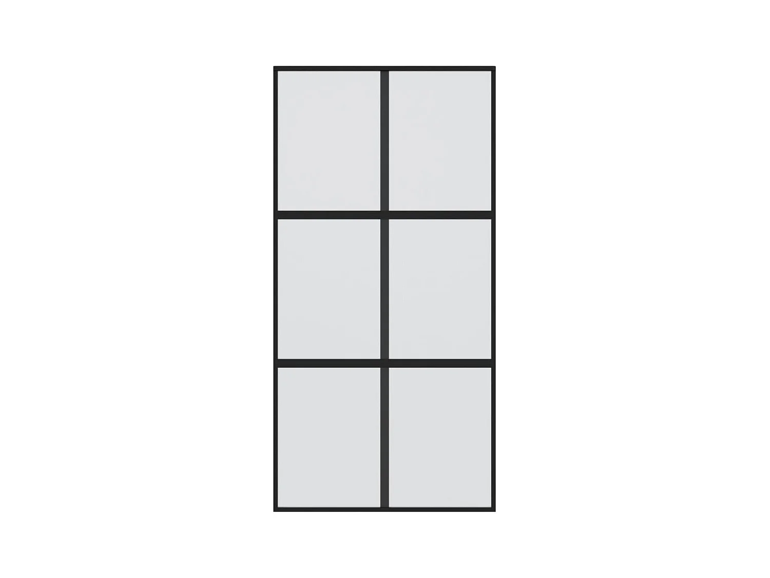 Porte coulissante noir 102,5x205 cm verre trempé aluminium FR925151