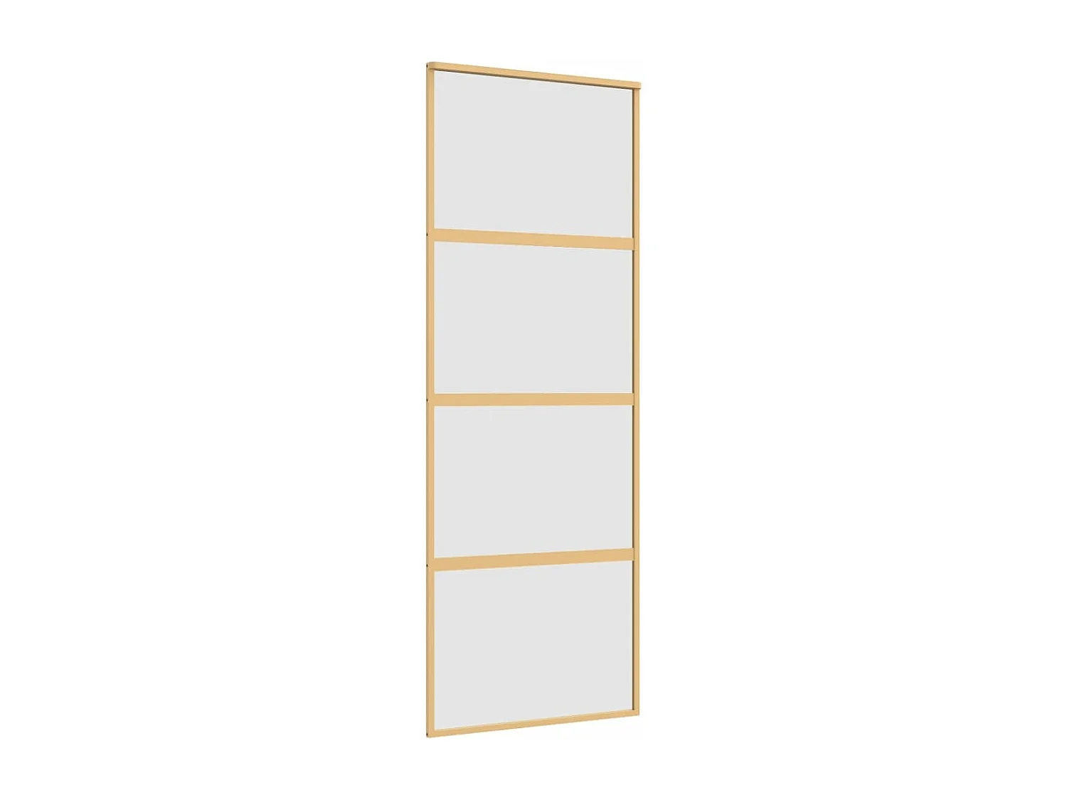 Porte coulissante doré 76x205 cm verre ESG dépoli et aluminium FR650294