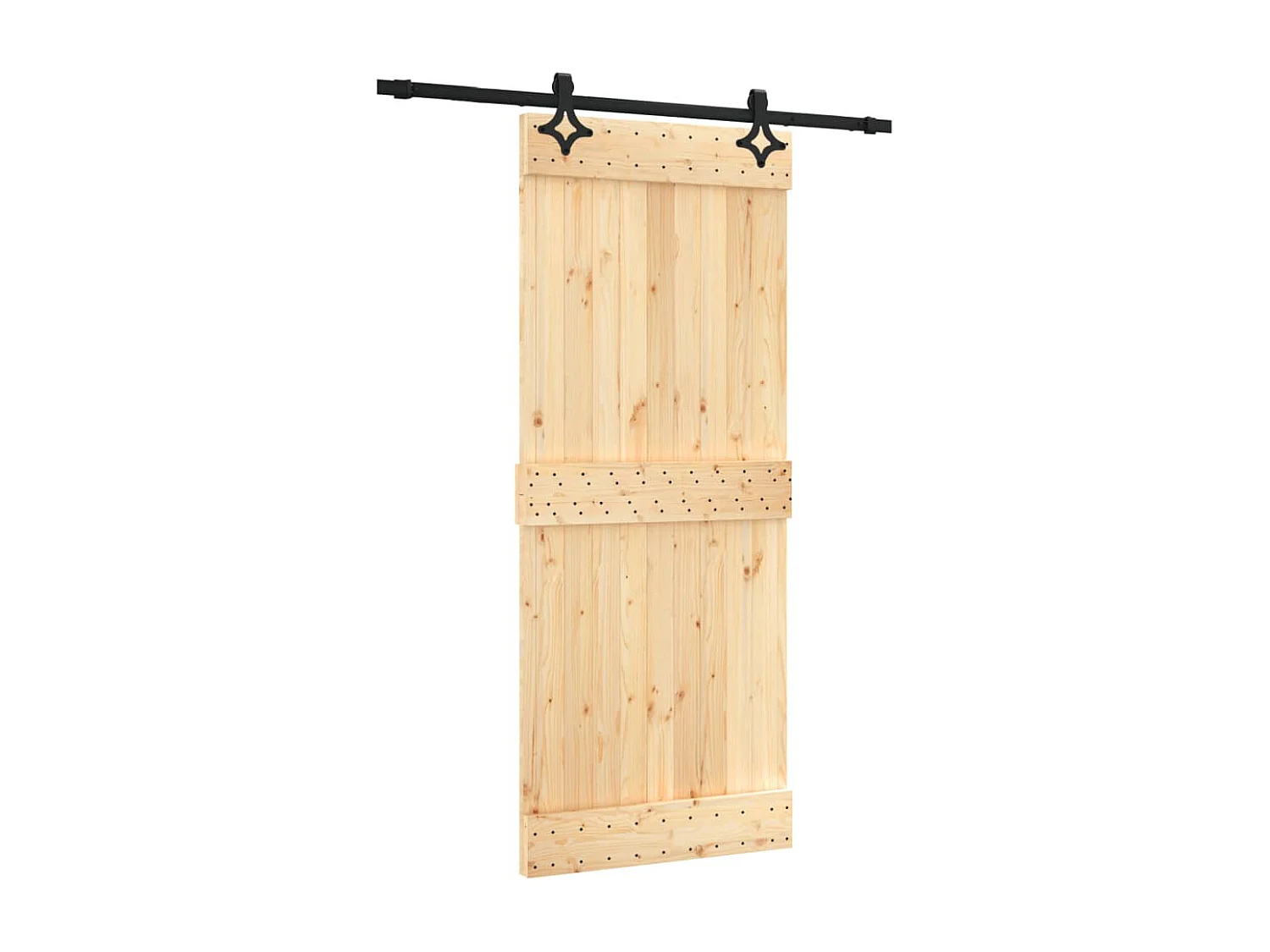 Schuifdeur met beslag 85x210 cm massief grenenhout BE118541