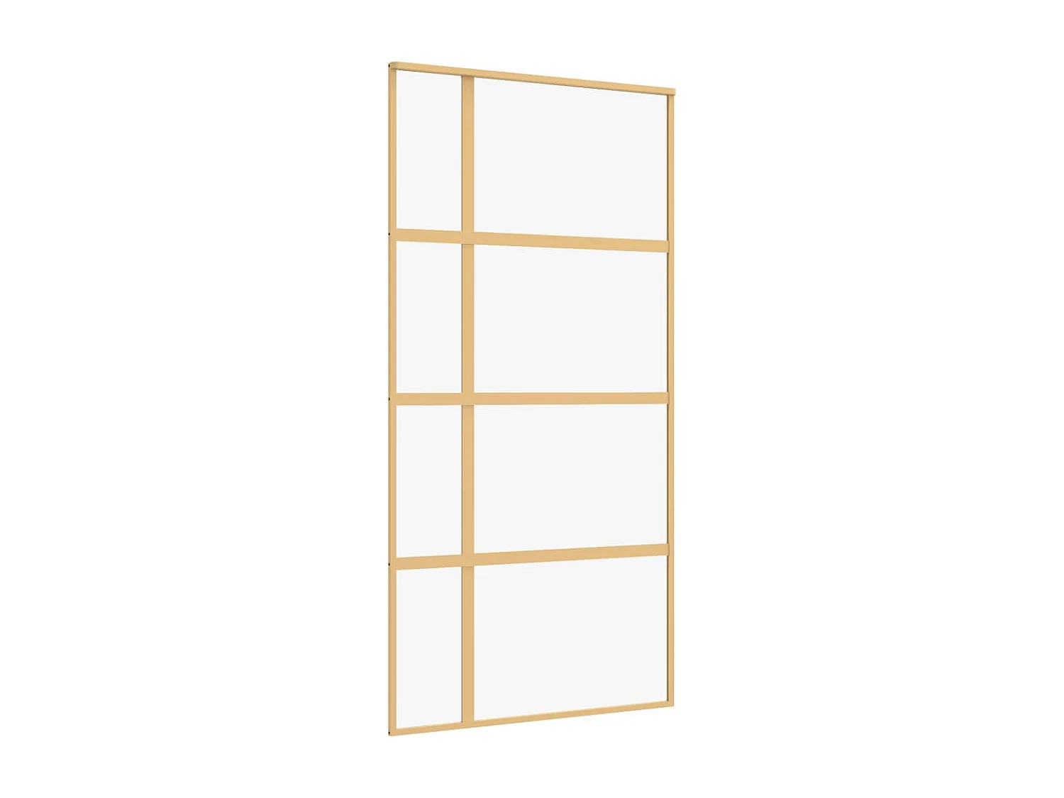 Porte coulissante doré 102,5x205cm verre ESG clair et aluminium FR686884