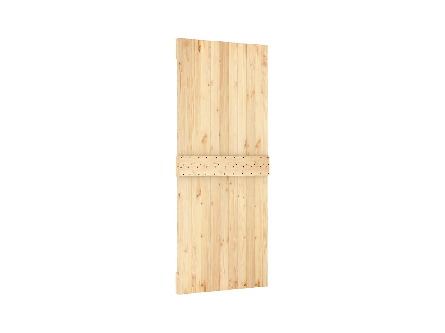 Porte coulissante et kit de quincaillerie 85x210 cm pin massif FR614342