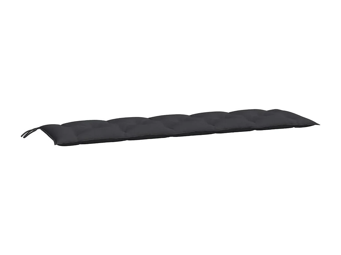 Coussins de banc jardin lot de 2 noir 180x50x7 cm tissu Oxford FR358396