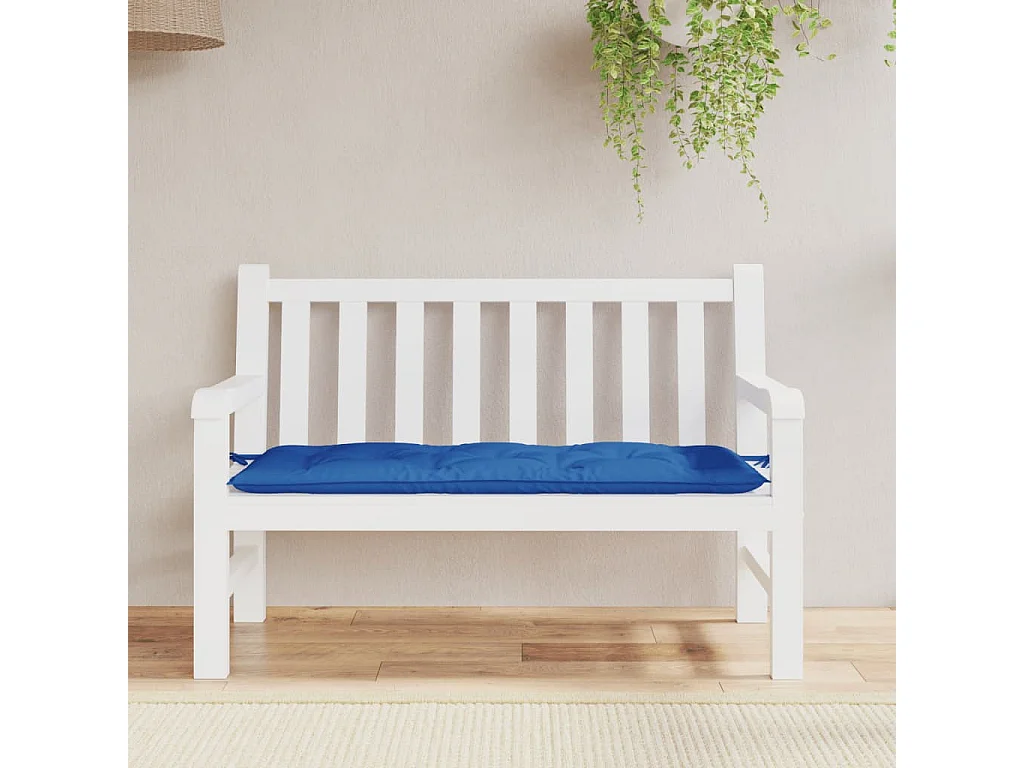 Tuinbankkussen 120x50x7 cm oxford stof blauw BE391855