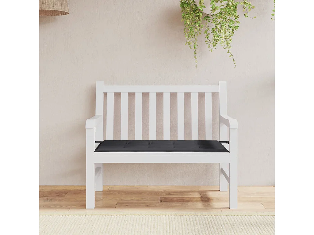 Tuinbankkussen 100x50x3 cm oxford stof zwart BE842003