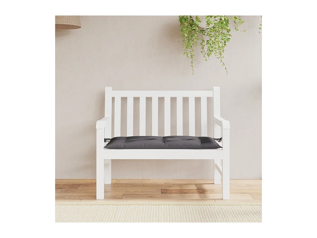 Cojín de banco de jardín tela Oxford gris antracita 110x50x7 cm ES557688