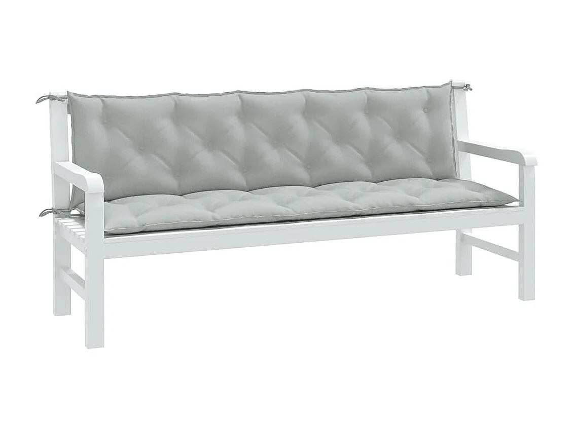 Almofadões banco jardim 2pcs 180x50x7cm mesclado tecido PT333998