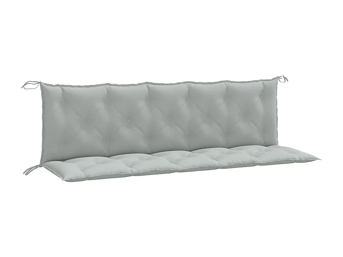Coussins de banc de jardin lot de 2 gris clair mélangé tissu FR563686
