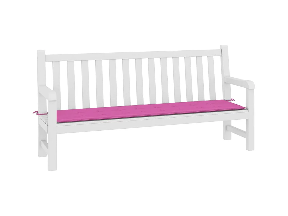 Coussin de banc de jardin rose 200x50x3 cm tissu FR677261