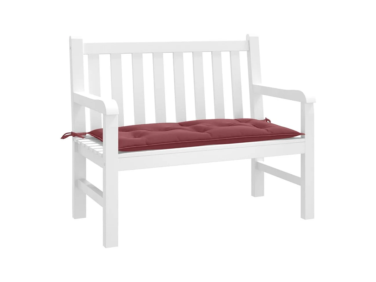 Tuinbankkussen 100x50x7 cm stof gemêleerd wijnrood BE997407