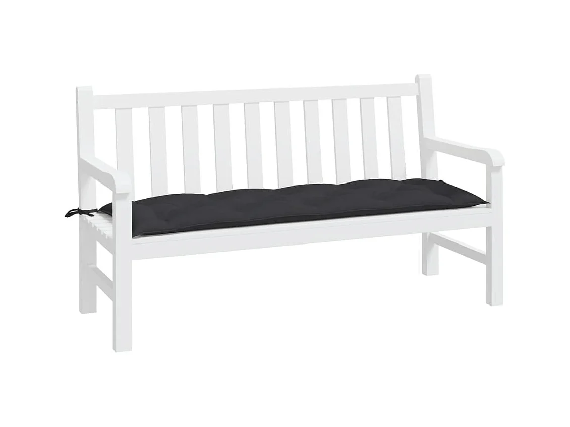 Cojín de banco de jardín tela Oxford negro 150x50x7 cm ES138625