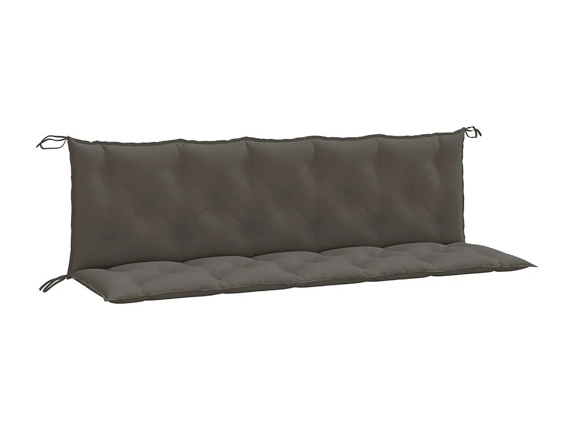 Coussins de banc de jardin lot de 2 gris foncé mélangé tissu FR940887