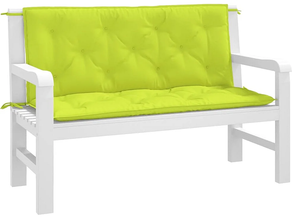 Almofadões banco jardim 2 pcs tecido oxford verde brilhante PT213422