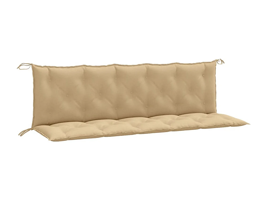 Coussins de banc de jardin lot de 2 beige mélangé tissu FR876422