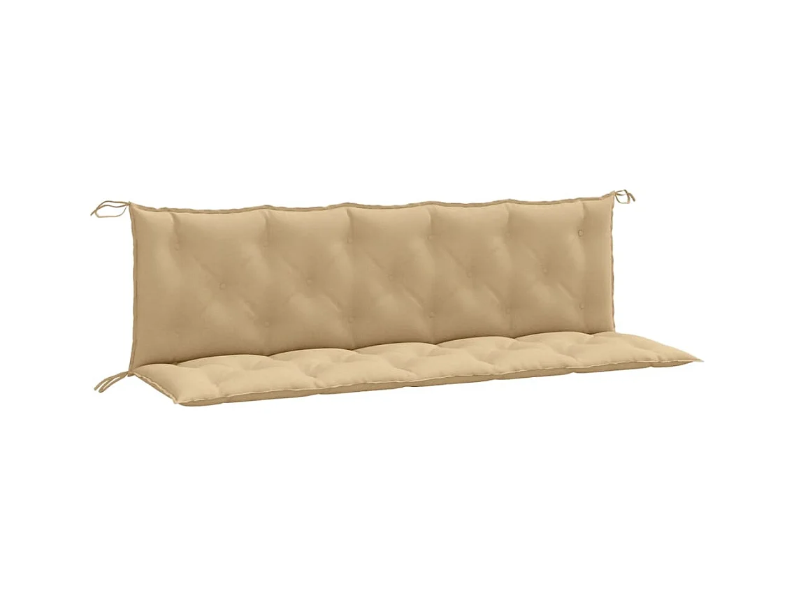 Coussins de banc de jardin lot de 2 beige mélangé tissu FR876422