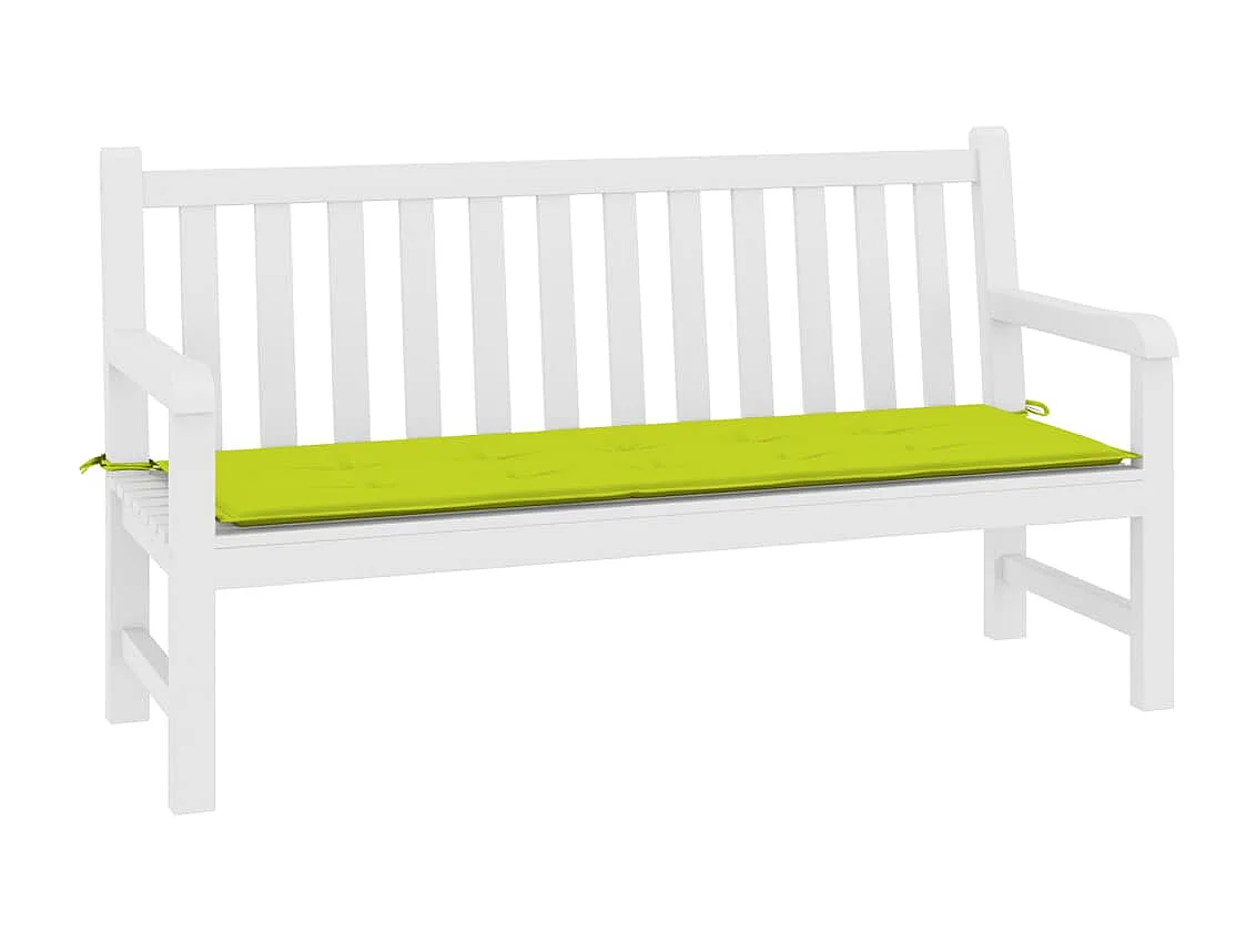 Coussin de banc de jardin vert brillant 200x50x3cm tissu oxford FR774049