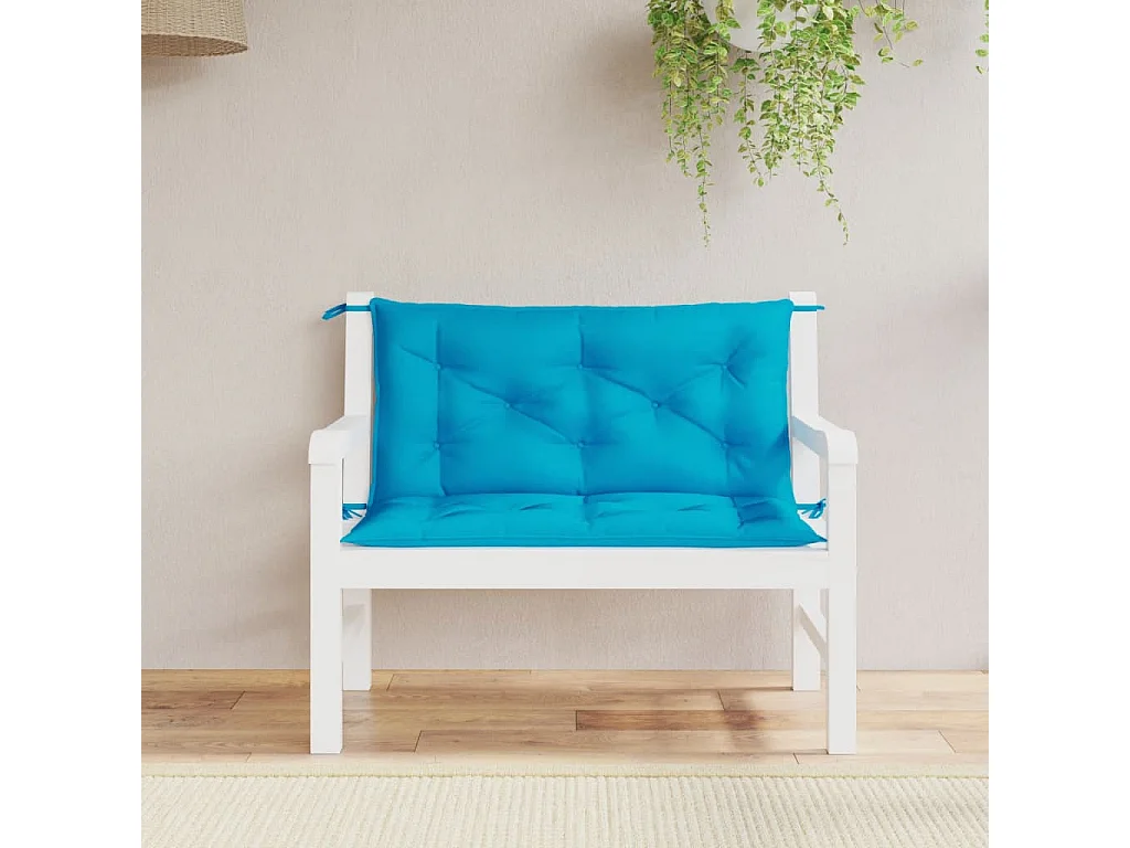 Coussins de banc de jardin lot de 2 bleu clair tissu Oxford FR349983