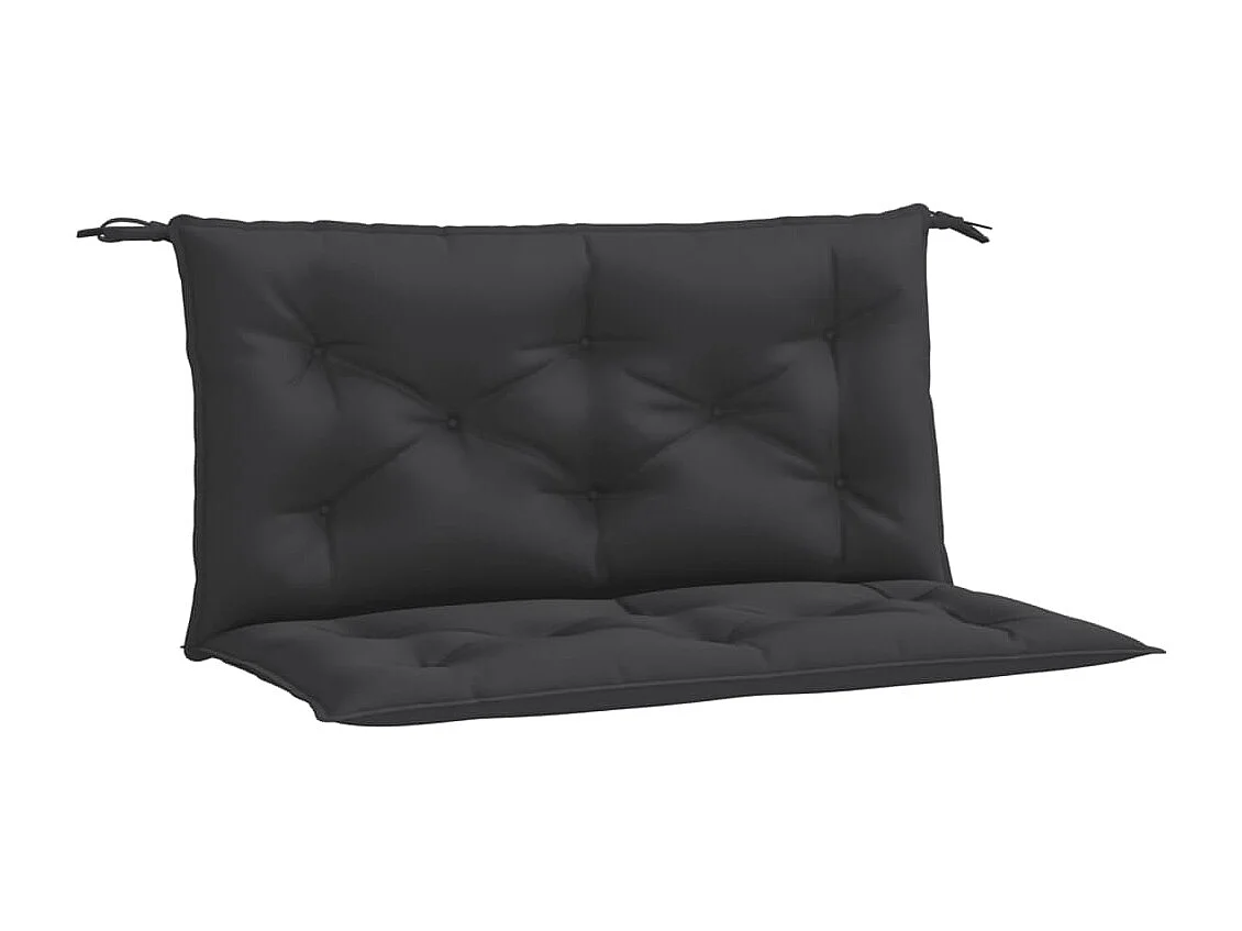 Coussins de banc jardin lot de 2 noir 100x50x7 cm tissu Oxford FR282819