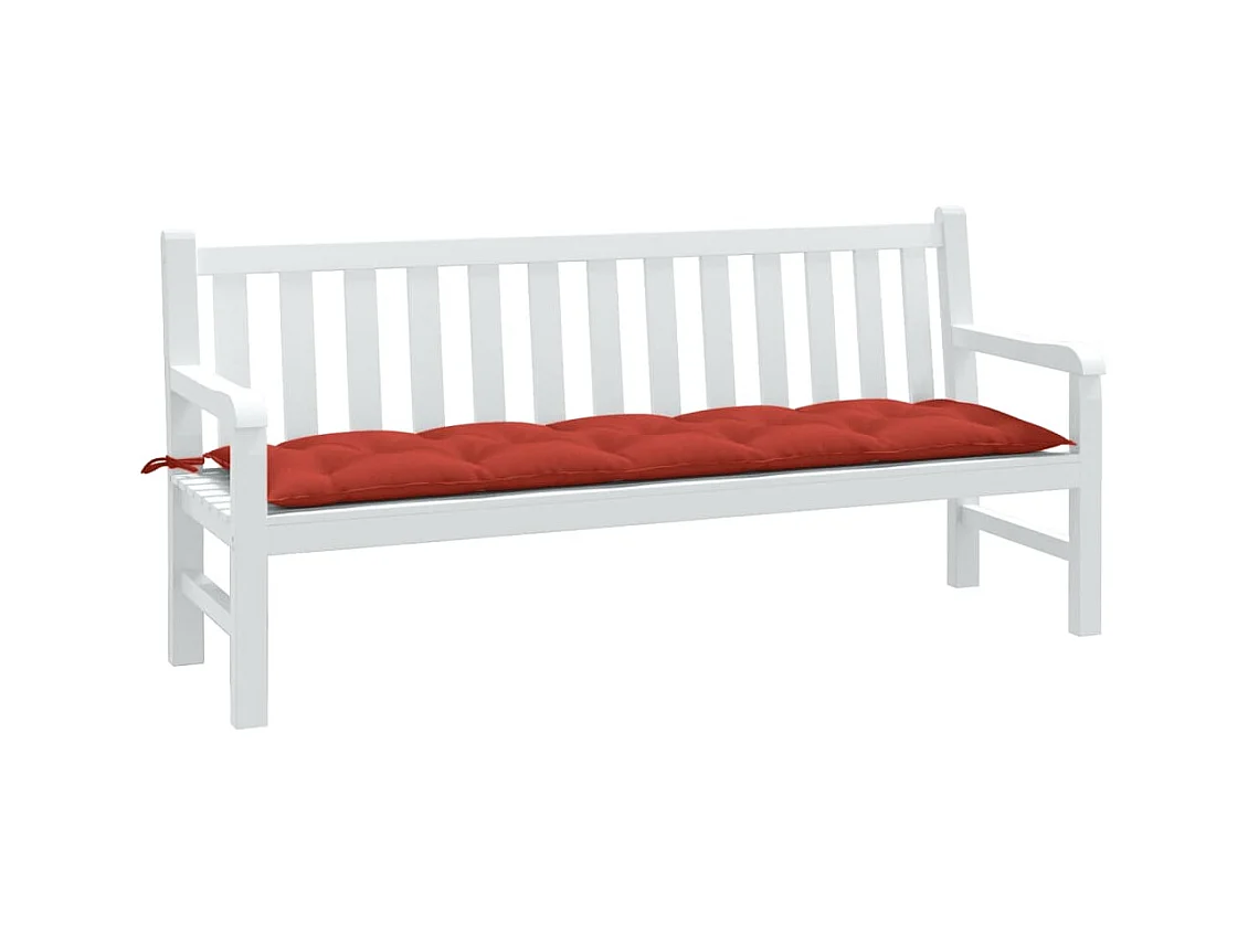 Coussin de banc de jardin rouge mélangé 180x50x7 cm tissu FR800949