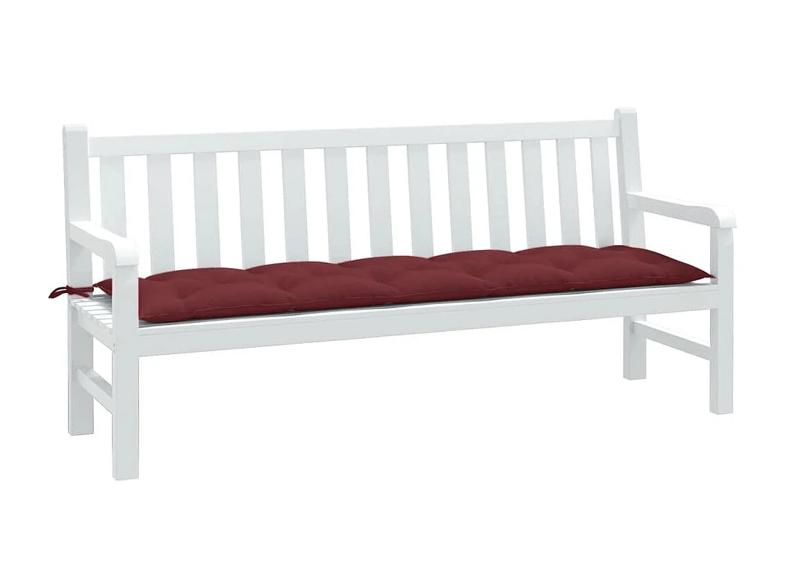Coussin de banc de jardin rouge bordeaux mélangé tissu FR999650