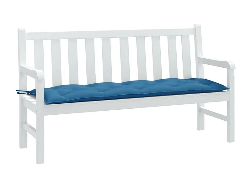 Coussin de banc de jardin bleu mélangé 150x50x7 cm tissu FR224235