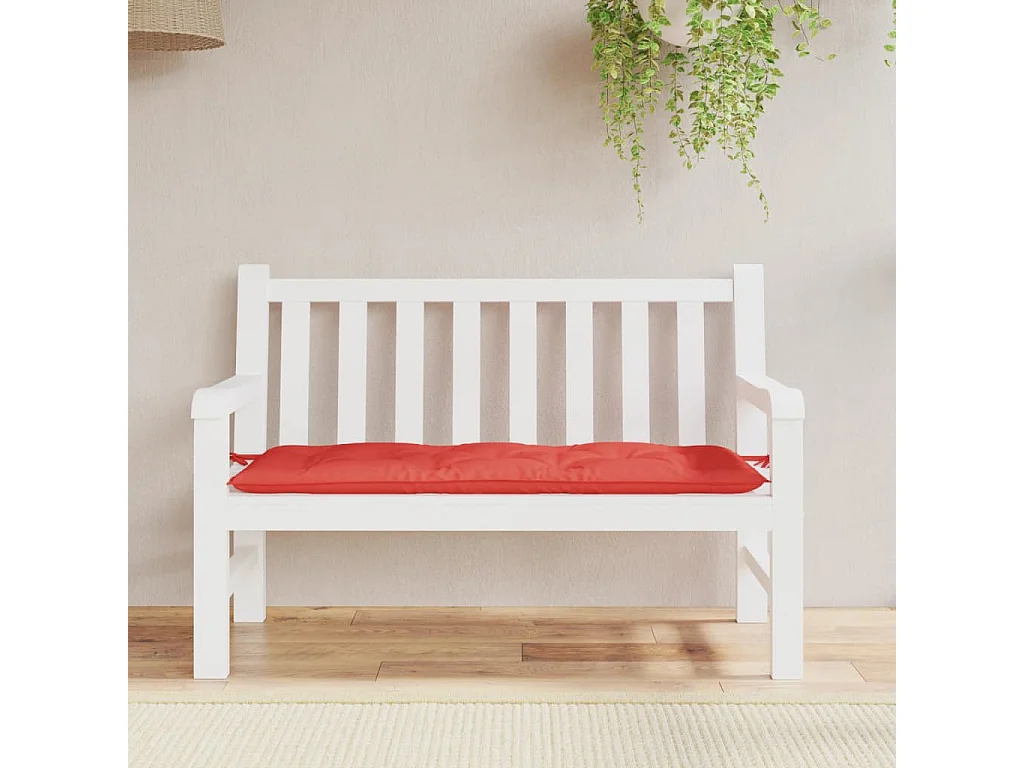 Coussin de banc de jardin rouge 120x50x7 cm tissu oxford FR563621