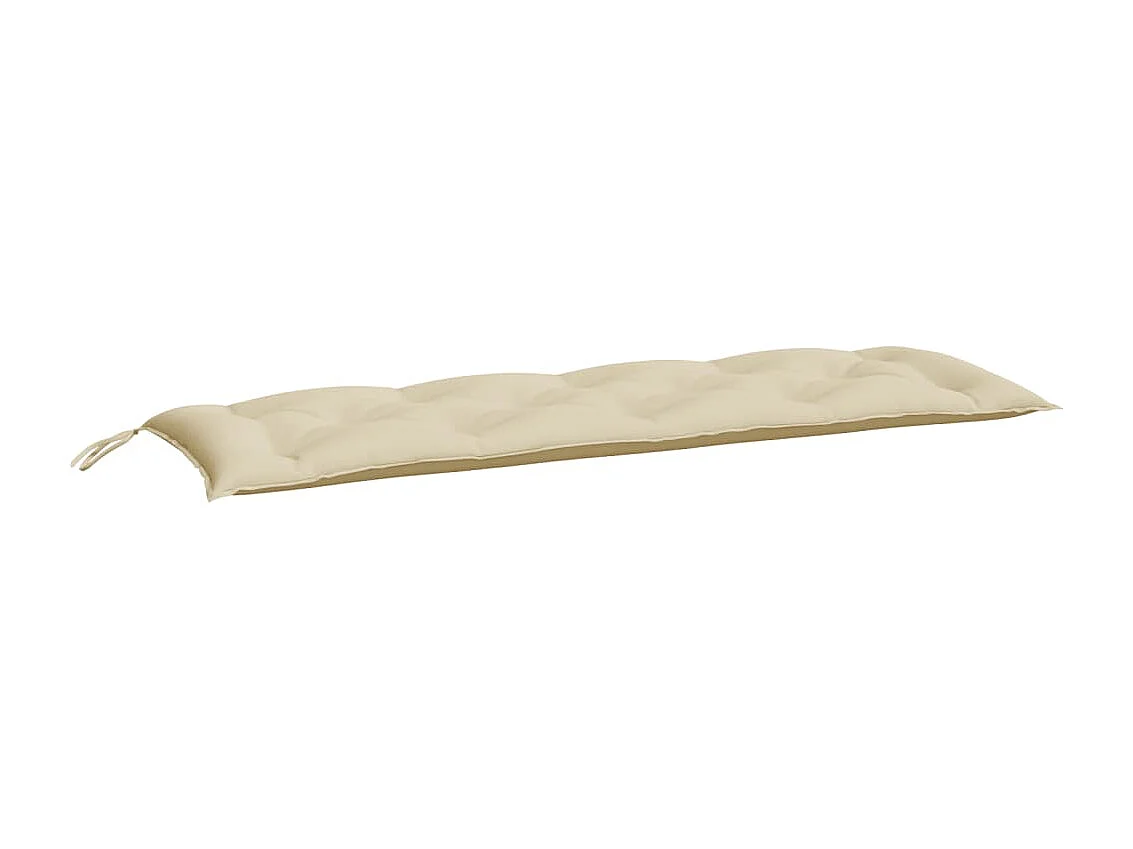 Coussins de banc jardin lot de 2 beige 150x50x7 cm tissu Oxford FR870647