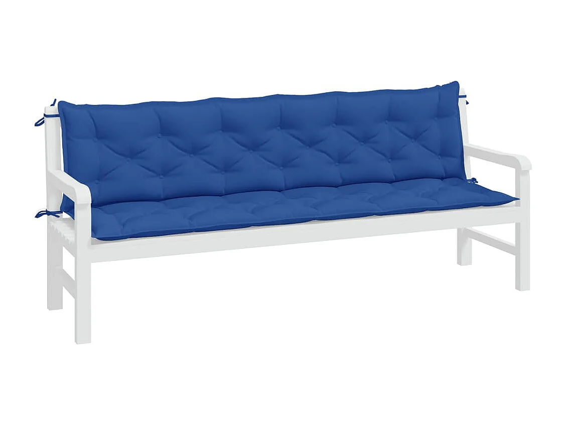 Tuinbankkussens 2 st 200x50x7 cm oxford stof blauw BE195235
