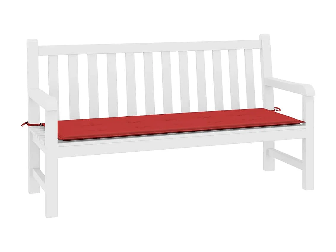 Coussin de banc de jardin rouge 200x50x3 cm tissu oxford FR947060