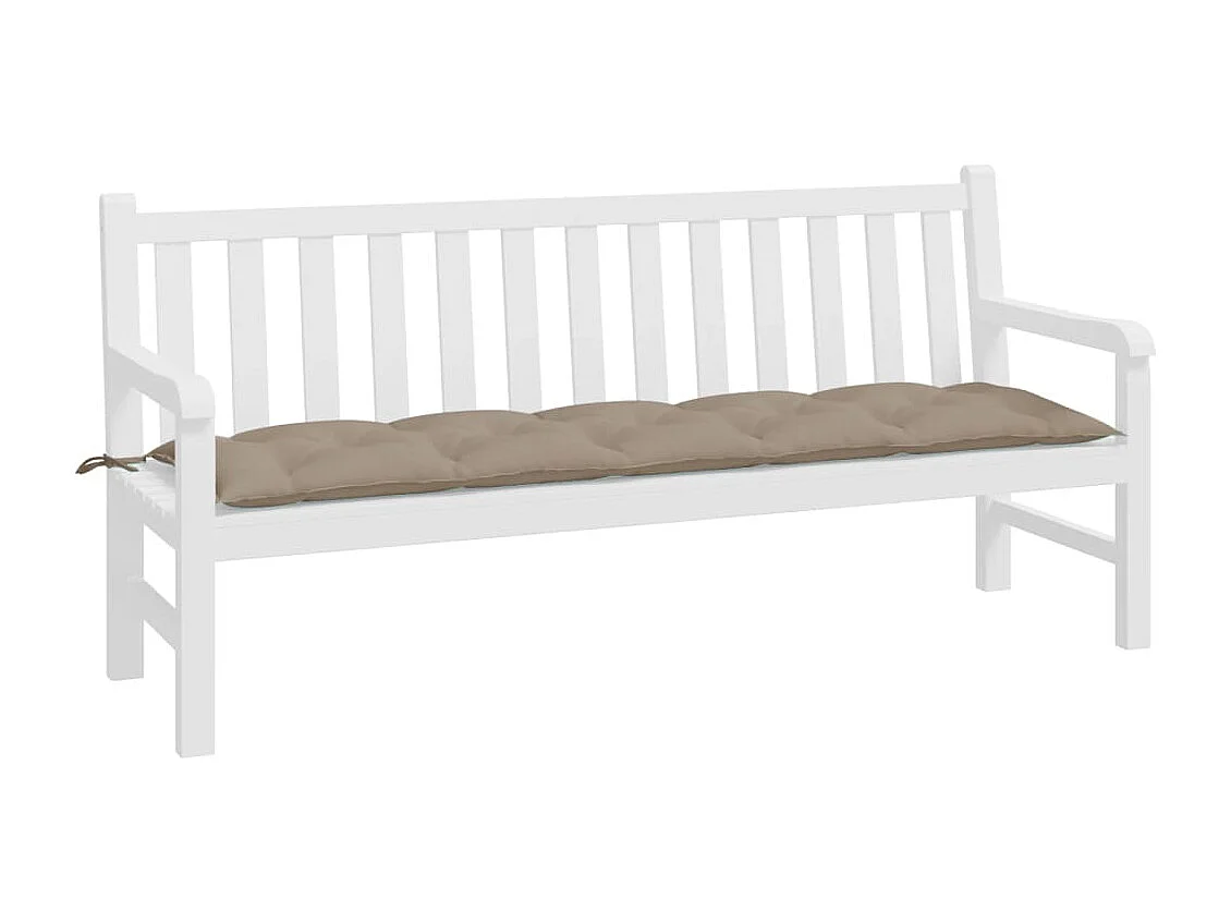 Coussin de banc de jardin taupe 180x50x7 cm tissu oxford FR468078