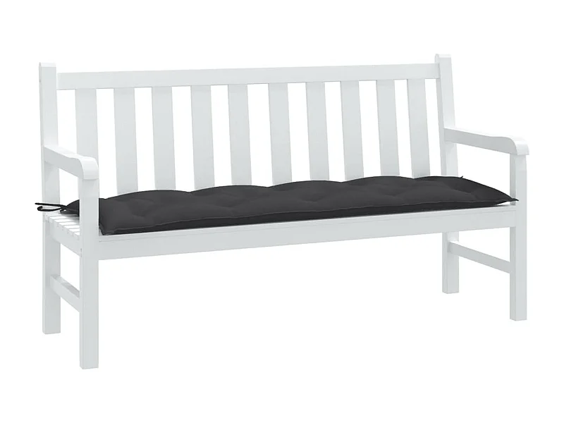 Coussin de banc de jardin anthracite mélangé 150x50x7 cm tissu FR223555