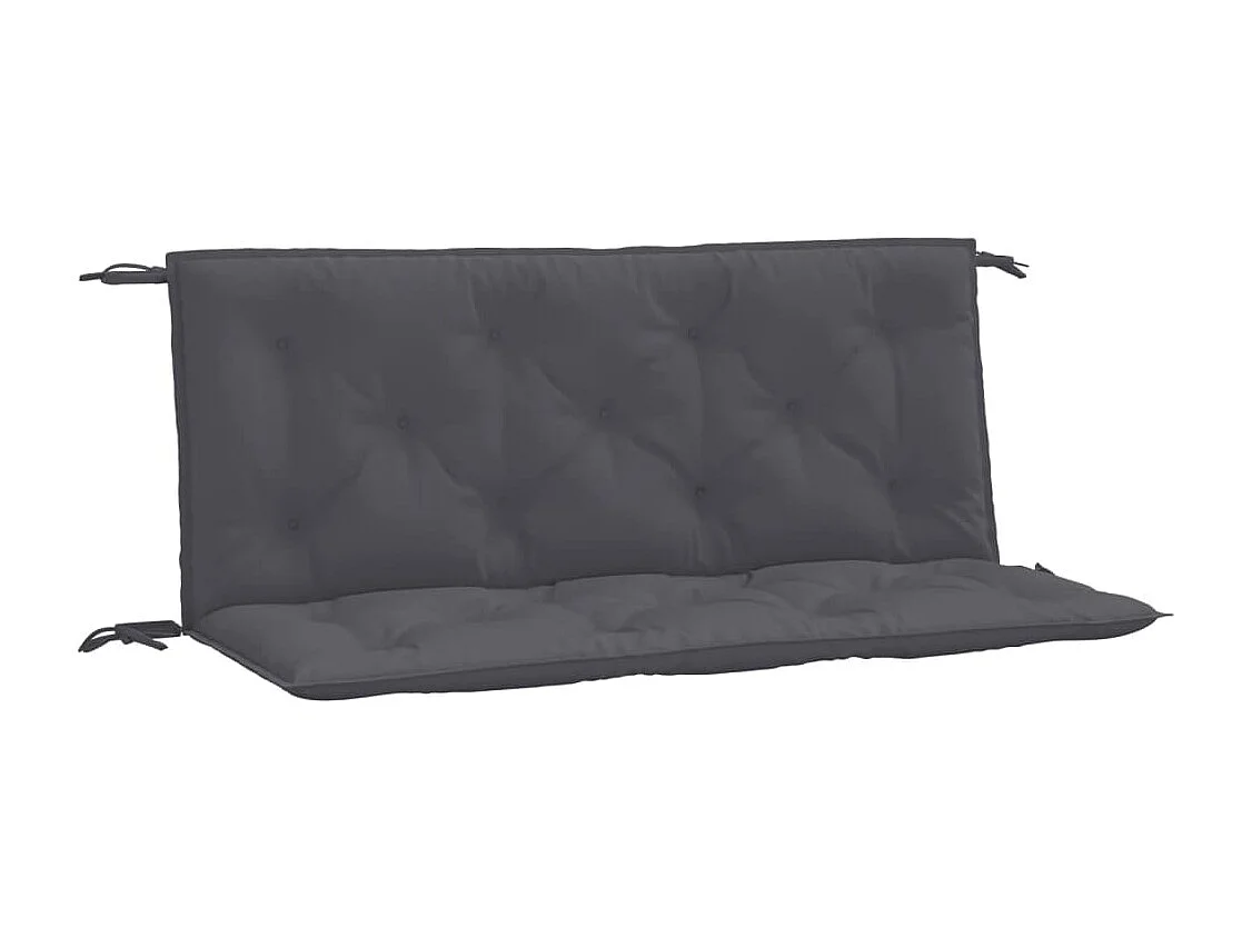 Coussins de banc de jardin lot de 2 anthracite tissu Oxford FR484198