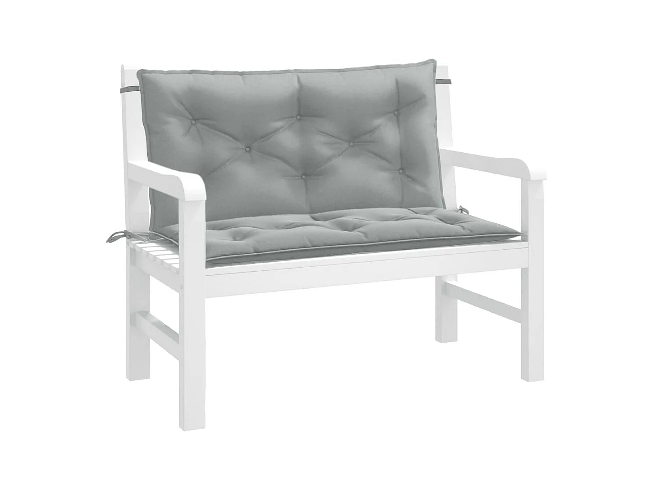 Coussins de banc de jardin lot de 2 gris clair mélangé tissu FR649424