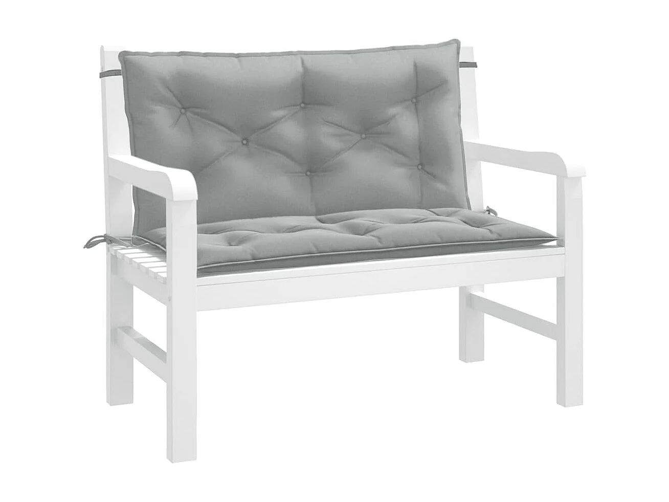 Coussins de banc de jardin lot de 2 gris clair mélangé tissu FR649424