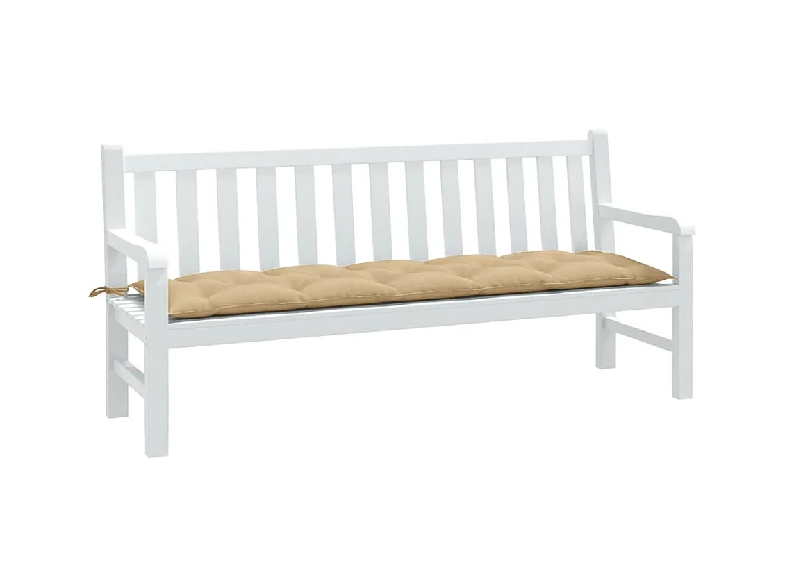 Coussin de banc de jardin beige mélangé 180x50x7 cm tissu FR867975