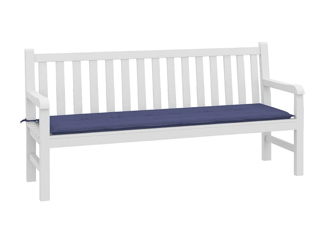 Coussin de banc de jardin bleu marine 180x50x3 cm tissu oxford FR758126