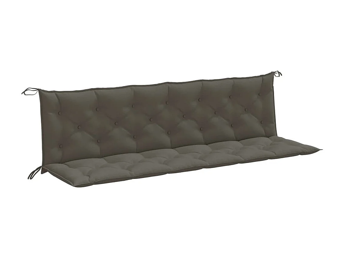 Coussins de banc de jardin lot de 2 gris foncé mélangé tissu FR264730