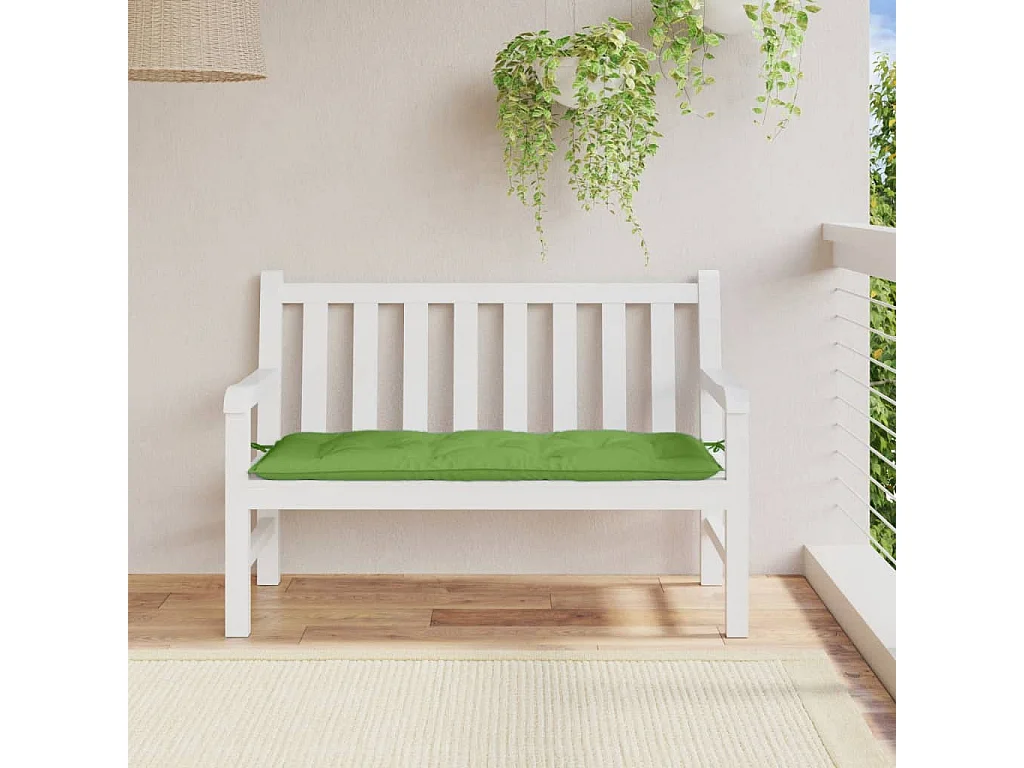 Tuinbankkussen 120x50x7 cm stof gemêleerd groen BE693238