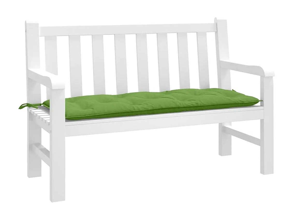Coussin de banc de jardin vert mélangé 120x50x7 cm tissu FR355096