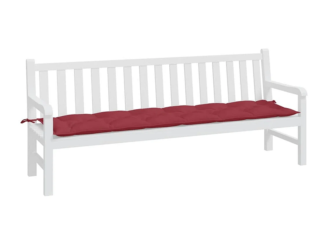 Coussin de banc de jardin rouge bordeaux 200x50x7 cm FR781284