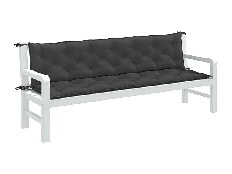 Almofadões p/ banco jardim 2pcs 200x50x7cm mesclado tecido PT894395