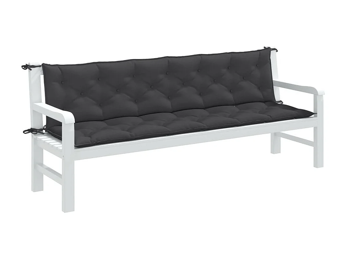 Almofadões p/ banco jardim 2pcs 200x50x7cm mesclado tecido PT894395