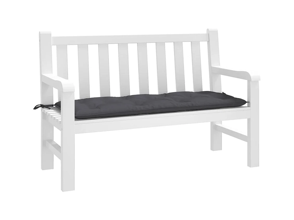 Coussin de banc de jardin anthracite 120x50x7 cm tissu oxford FR919535