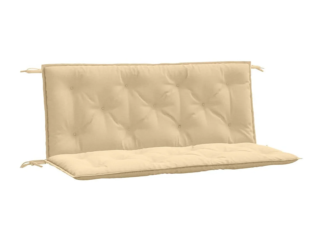Coussins de banc de jardin lot de 2 beige mélangé tissu FR802738