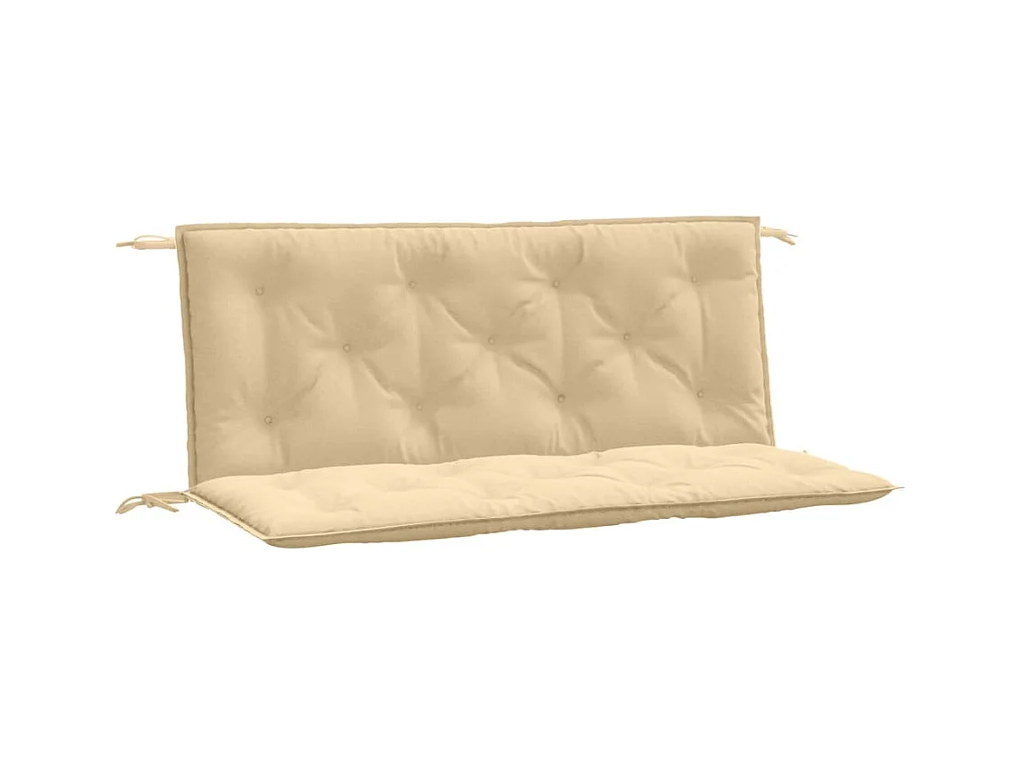 Tuinbankkussens 2 st 120x50x7 cm stof gemêleerd beige BE814653