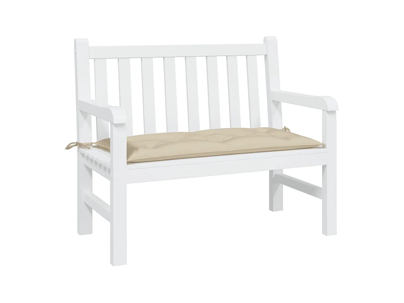Coussin de banc de jardin beige 110x50x7 cm tissu oxford FR737253