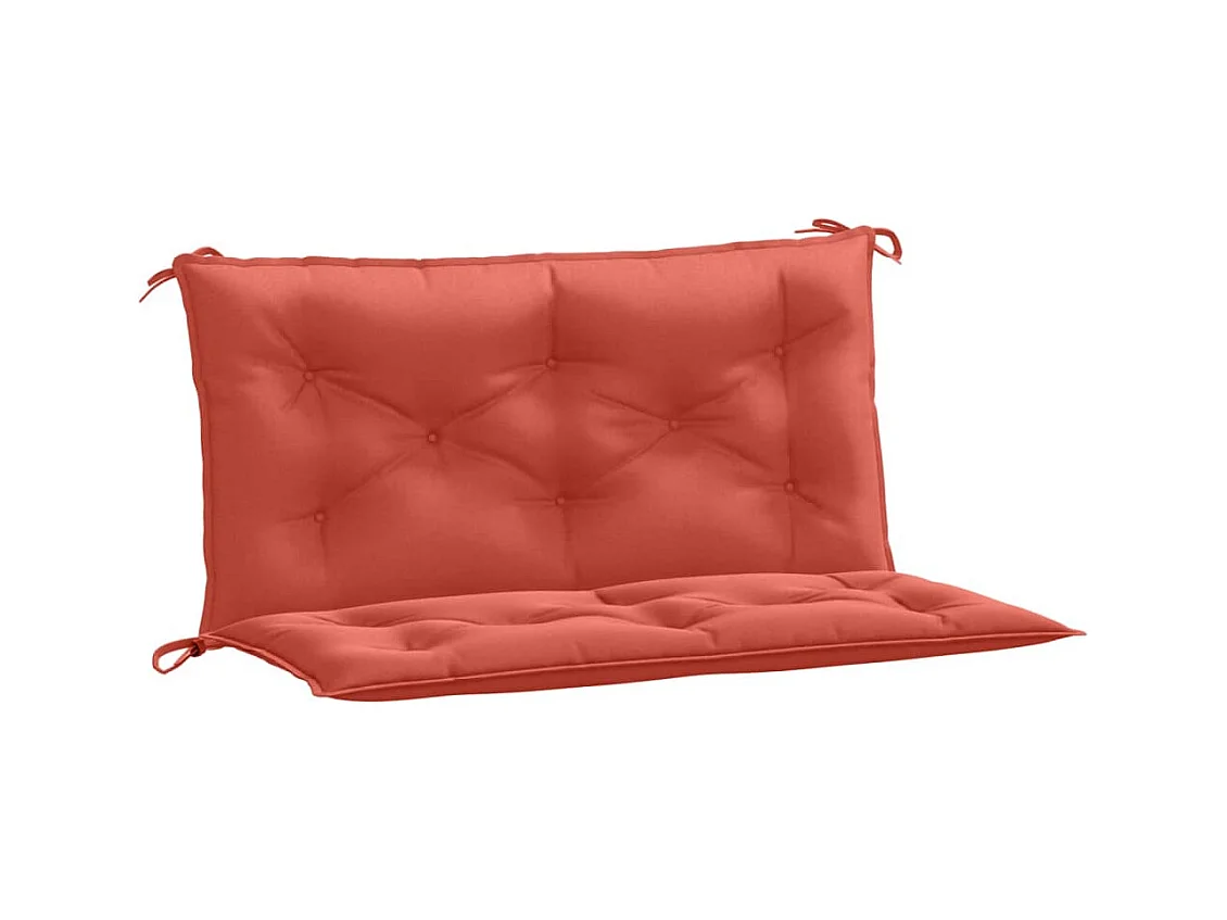 Coussins de banc de jardin lot de 2 rouge mélangé tissu FR631305