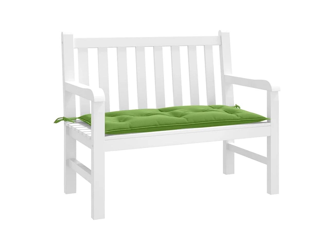Coussin de banc de jardin vert mélangé 100x50x7 cm tissu FR209582